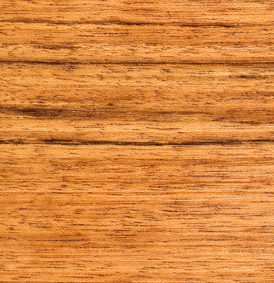 Wood grain swatch sample of Shedua wood showing warm golden-brown texture.